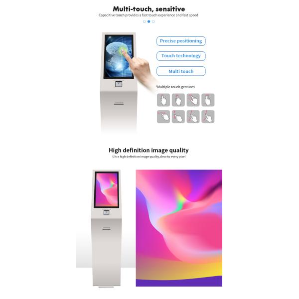 24" 27" Self Service Touch Screen Kiosk With Thermal Printer