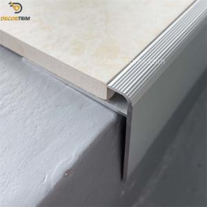Quality Heavy Duty Stair Nosing Tile Trim F Shape Aluminum Alloy 6063 Material for sale