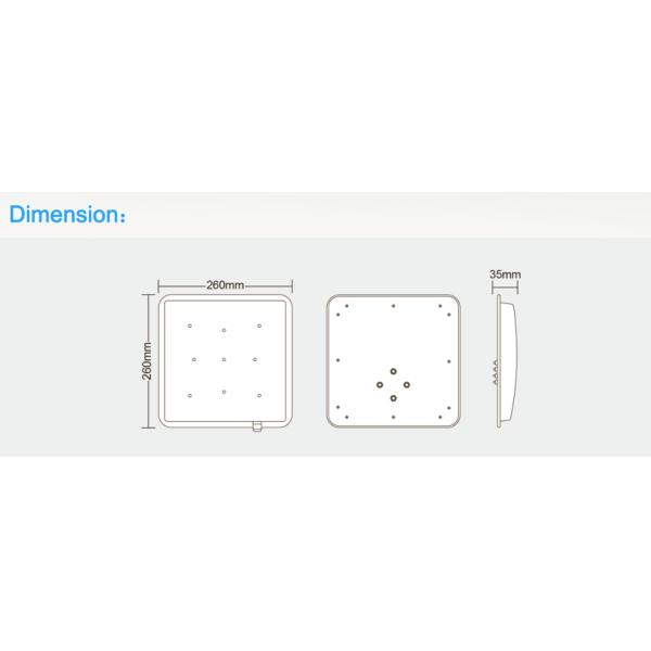 865-868MHz UHF RFID Integrated Reader EU Standard 1-6m For Outdoor Environment