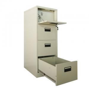 China Standard Size Vertical Steel Filing Cabinets 4 Tier Metal Filing Cabinet  rustproof on sale