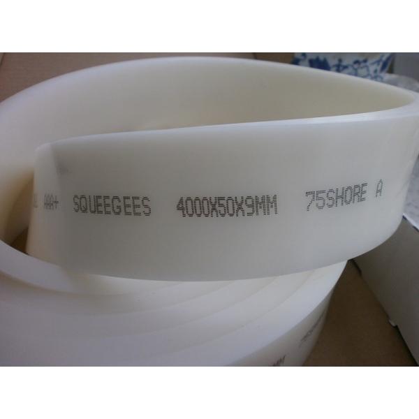 White Sharp Screen Printing Squeegee Blades Abrasion Resistant 50 * 9 For Containers