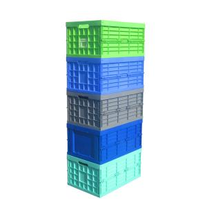 30kgs Loading Capacity Virgin PP Collapsible Stacking Containers 600*400 mm