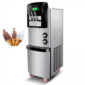 Quality Commercial Floor Standing 3 Flavor Soft Serve Ice Cream Machine with 36-42L/h Capacity for sale