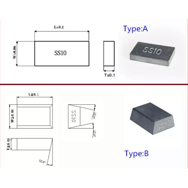 20*12*3 Or 15*10*5 Carbide Stone Cutting Tips SS10 Tungsten Carbide Tips