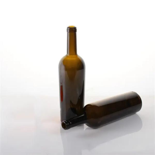 Glass Collar Engraved 187ml Gin Whisky Bottle for Wine 750ml Decal Surface Handling