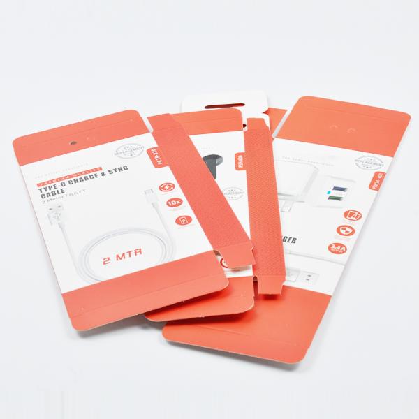 Clear Window Box Packaging / Paper Retail Usb Data Cable Box Packing