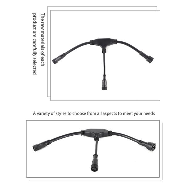 Waterproof Splitter T Led Wire Connectors 3 Way Molded Connector