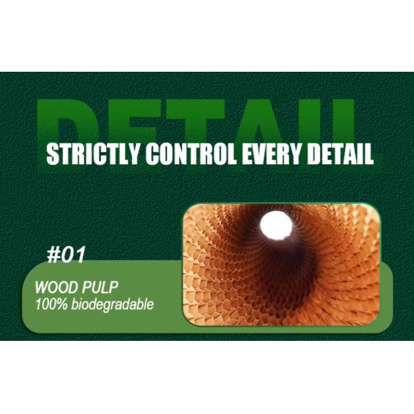 Cylindrical Honeycomb Kraft Paper Wrap Roll Brown / White Honeycomb Sleeve