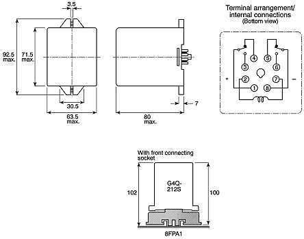 8 Pin Ratchet Dpdt Relay 24V High Performance G4Q-212S OMRON
