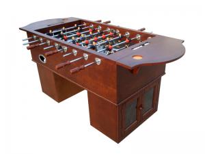 China Wood Veneer Soccer Game Table Premier Foosball Table With Solid Steel Rods on sale