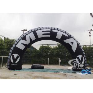 Newest big outdoor black advertising inflatable arch