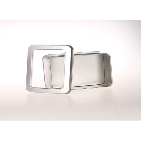 Blank Rectangle Metal Foam / EVA Small Decorative Tin Containers For Gift Packaging