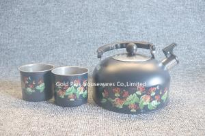 Quality OEM customized flower painting stainless steel tea pot high quality buzzing tea Kettle whistle kettle for sale