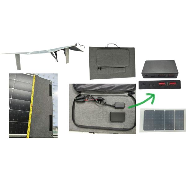 Portable 4 Fold Solar PV Panel 200W with Mono Cells and Waterproof Fabric for Distributors and OEM Orders
