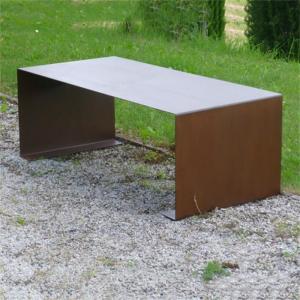 China Outdoor and Indoor Minimalist Design Patio Furniture Corten Steel Bench Legs on sale