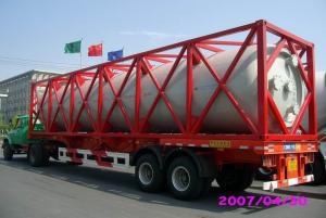 Quality High Strength Stainless Steel 40ft ISO Liquid Tank Container For Chemical Shipping for sale