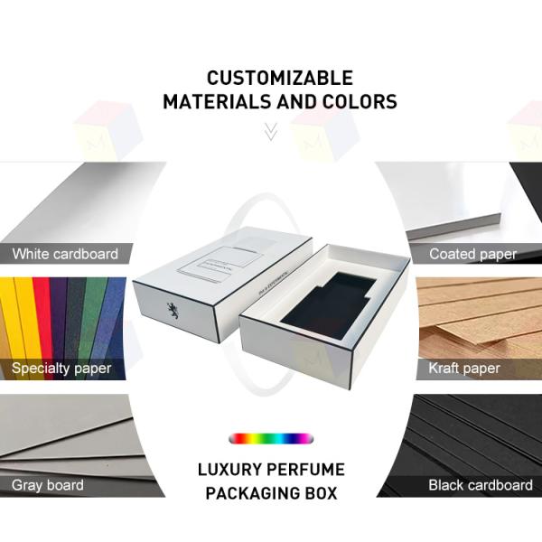White Custom Embossed Cosmetic Packaging Box Lightweight Cardboard Perfume Box