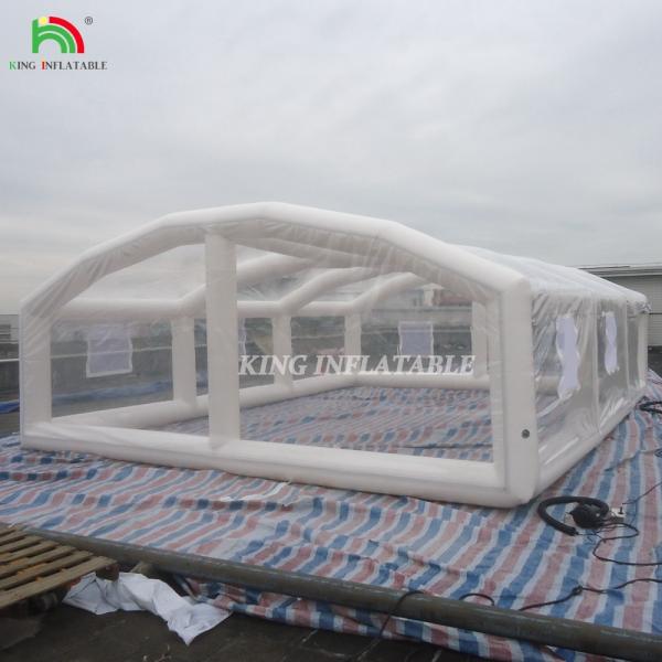 Customized Large Pvc Clear Dome Tent Air Tight Portable Inflatable Pool Tent Cover Bubble House
