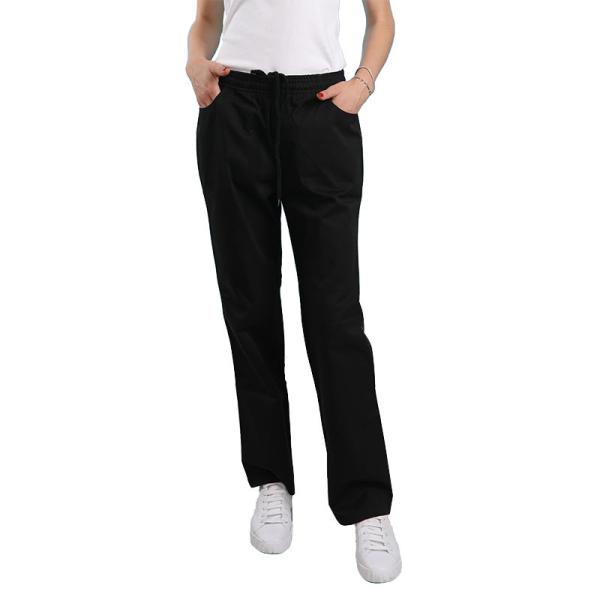 Restaurant Hotel high Waist Chef Work Pants With Pull String Zipper Fly