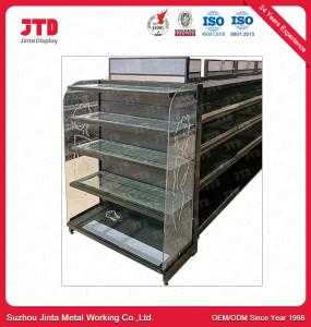 China Cosmetic Supermarket Display Shelf With Acrylic Side Boards on sale