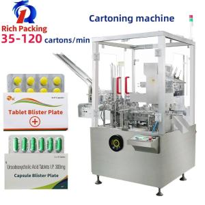 Quality 125 Carton / Min Full Automatic Bottle Cartoning Machine for sale