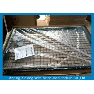 Quality Simple Electric Field Fence Gate , Stone Grey Mesh Farm Gates 40*40mm for sale