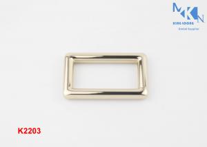 Quality OEM Or ODM Handbag Rings Hardware , Light Gold Rectangular Metal Rings for sale