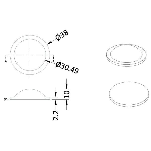 3030/3535/5050LEDs Indoor Lighting Lens Multiple Sizes and Optical Angles Lens
