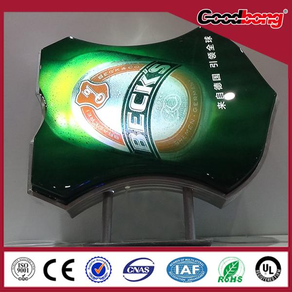 hot sales illuminated advertising acrylic beer light box