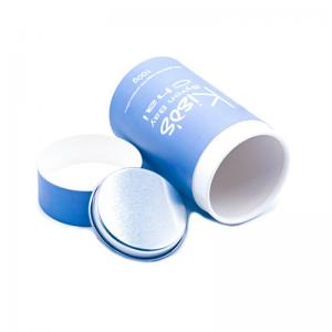 China Blue Color Printed Matt Varnished Metal Tube Packaging Biodegradable For Tea on sale