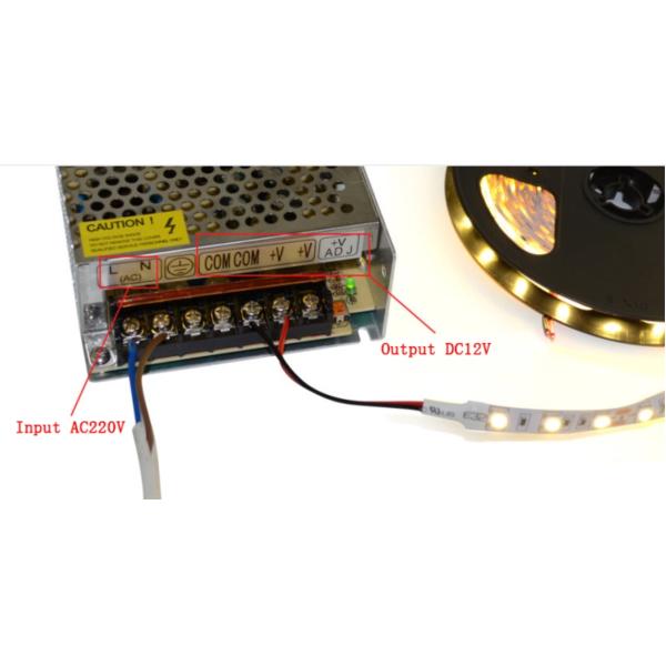 Aluminum Shell SMPS 12V 100W Active PFC Power Supply For LED Lights