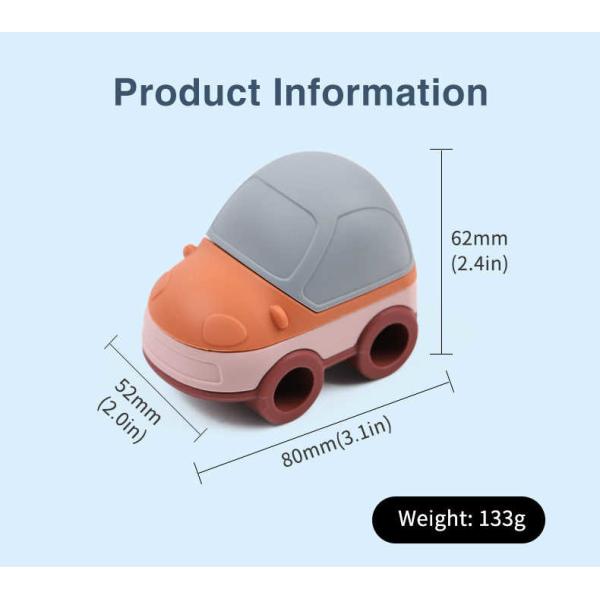 4pcs Car Building Blocks Silicone Stacking Blocks Cute And Attractive