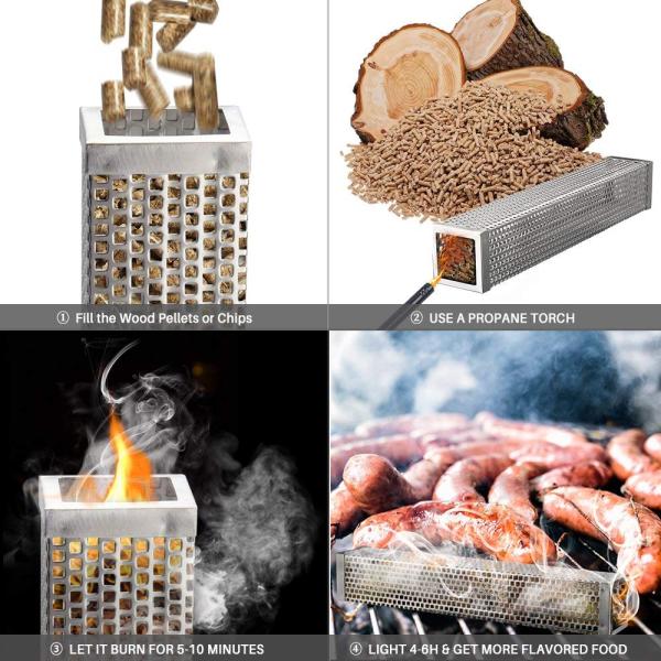Perforated Smoking Pipe Grill Stainless Steel Square Perforated Mesh Smoking Pipe Filter