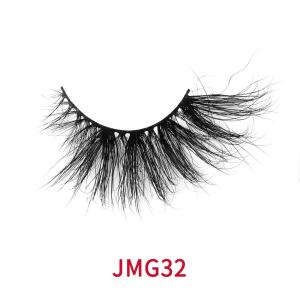 Quality Natural Black Fluffy 25mm Mink Lashes , 5D Handmade Mink Lashes for sale