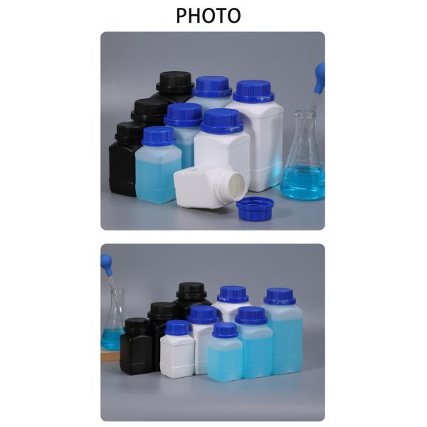 500ml Square Plastic Screw Top Bottles Tamper Proof Hdpe Bottles For Pharmaceutical
