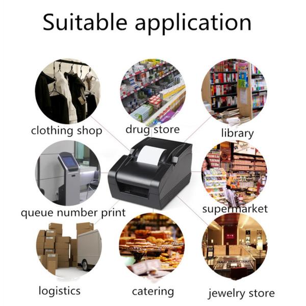 Mini 58mm Black POS Receipt Printer Smart Energy Saving Compact Design