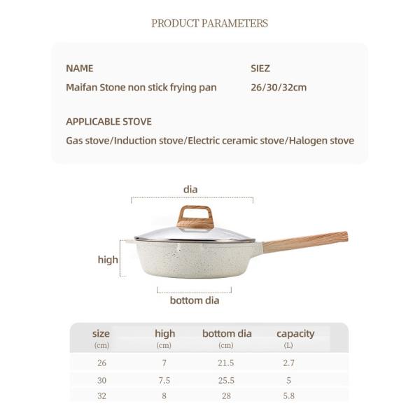 New Arrival Induction Omelet Pans Maifan Stone Coating Aluminum Frypan Non Stick Granite Frying Pan Skillet Pan