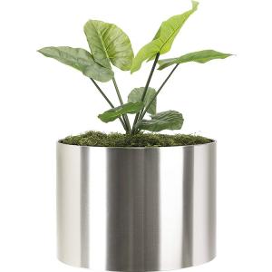Quality Decorative Polished Round Stainless Steel Flower Pots Dia 300-600mm for sale