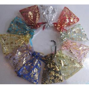 Transparent Drawstring Jewelry Pouch Screen Printing Logo Wedding Gift Bags