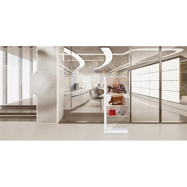 55 Inch OLED Transparent Screen See Through Oled Display Floor Standing L Model