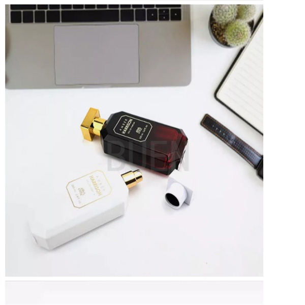 100ml Empty Perfume Bottles Red Black Gradient Spray Color With Crimp Neck