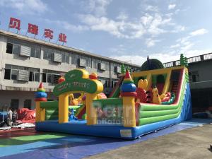China Commercial Peacock Inflatable Playground For Kids / Inflatable Trampoline Theme Park on sale