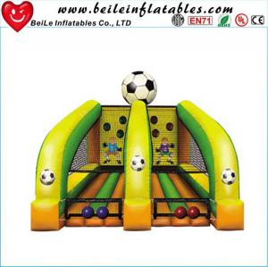 Quality kids Football throwing games air soccer goal inflatable football goal for sale
