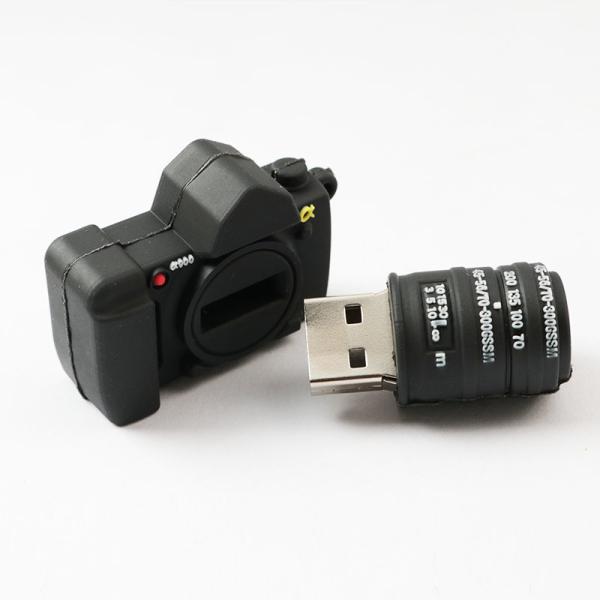 Pvc Camera Shape Personalized Flash Drives USB 2.0 3.0 ROHS Approved