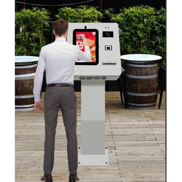 Restaurant Ordering Outdoor Self-service Kiosk PCAP Touch Screen Self-service Kiosk 15.6 Inch Self-service Pos System
