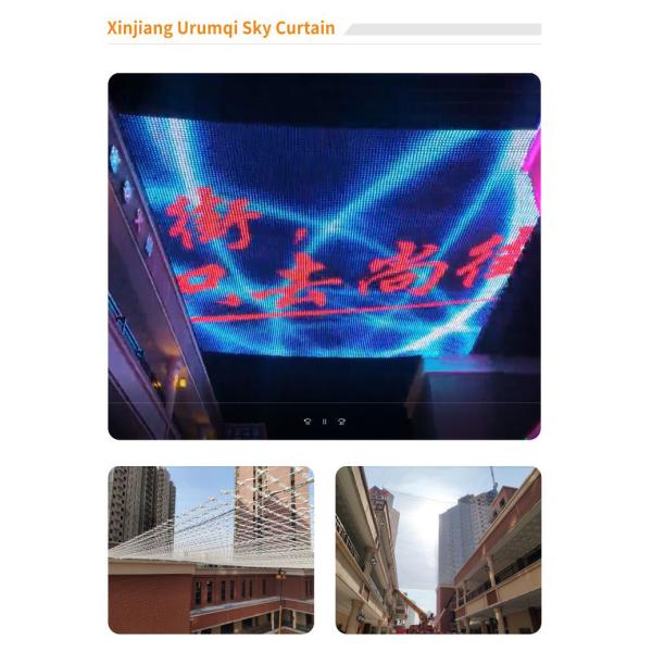 Media Facade Rgb Led Mesh Screen Foldable Intelligent Interactive Light Display