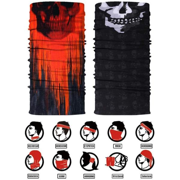 Custom Skeleton Headband Multifunctional Reflective Bandana