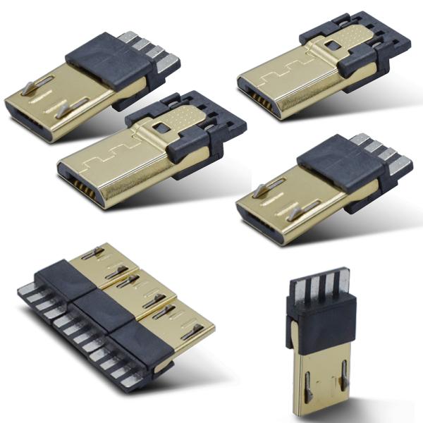 Gold Plating 4 Pin Micro Connector Charge Function For Cable