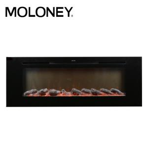 China 50inch wall mounted electric fireplace 750-1500W Heating Blower Fake Log on sale