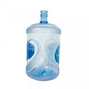 China Poly Carbonate 5 Gallon Water Bottle Round Body 20 Litres Water Bottle With Strip on sale
